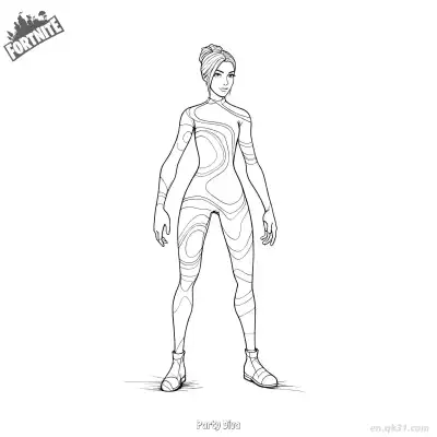 Free printable Party Diva 02 Coloring Page - Free PDF Printable Fortnite Coloring Sheets coloring page